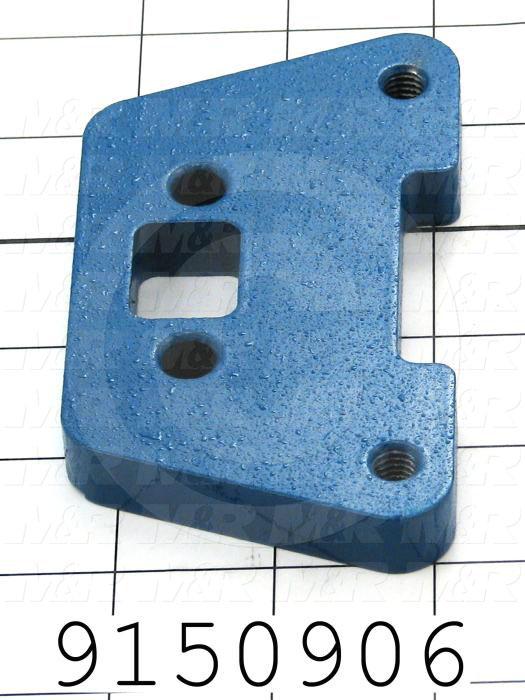 Fabricated Parts, Front Spacer, 4.50 in. Length, 2.50 in. Width, 0.50 in. Thickness, Painted Blue Finish