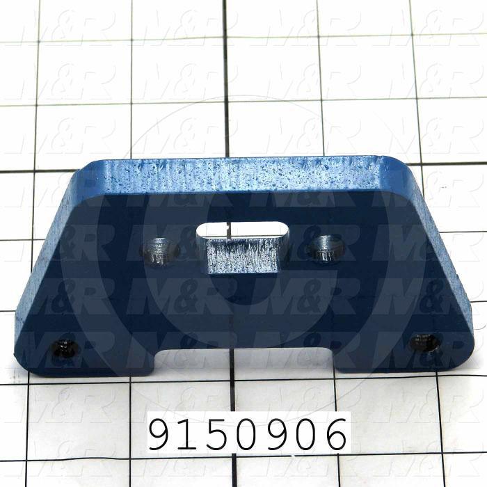 Fabricated Parts, Front Spacer, 4.50 in. Length, 2.50 in. Width, 0.50 in. Thickness, Painted Blue Finish