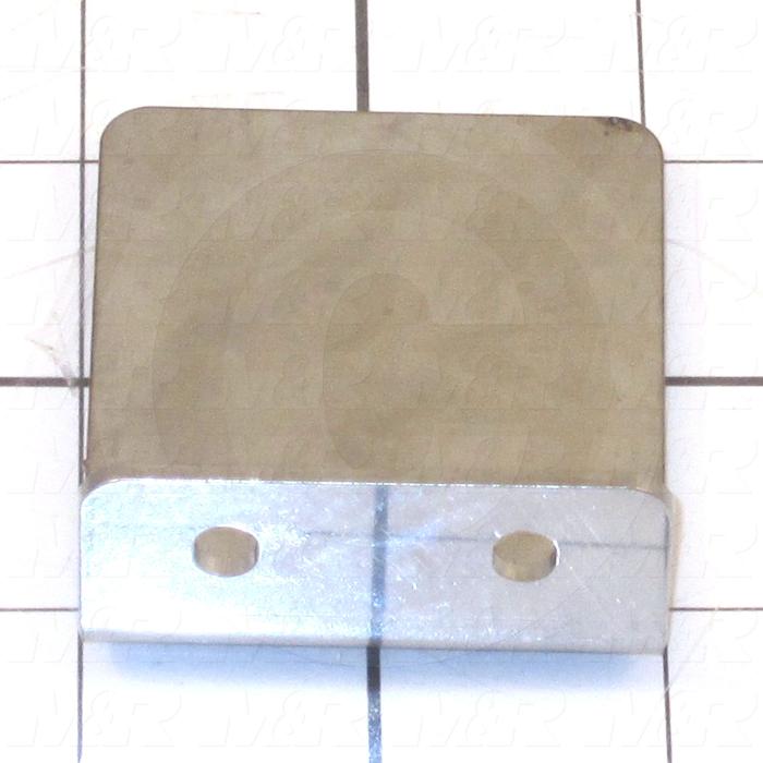 Fabricated Parts, Gap Cover Support, 2.47 in. Length, 2.00 in. Width, 1.00 in. Height, 14 GA Thickness, Tumble Finish