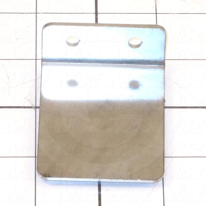 Fabricated Parts, Gap Cover Support, 2.47 in. Length, 2.00 in. Width, 1.00 in. Height, 14 GA Thickness, Tumble Finish