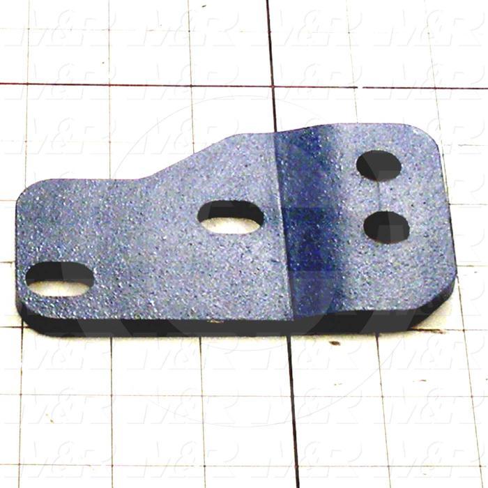 Fabricated Parts, Gearbox Low Mount Bracket, 5.04 in. Length, 3.04 in. Width, 0.40 in. Height, 1/4 in. Thickness, Painted Blue Finish