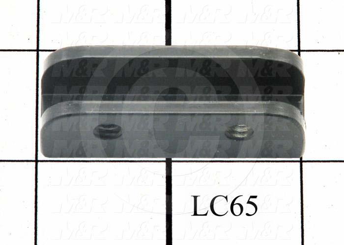 Fabricated Parts, Glass Clamp, 2.00 in. Length, 0.63 in. Width, 0.63 in. Height, 0.13 in. Thickness, Black Finish