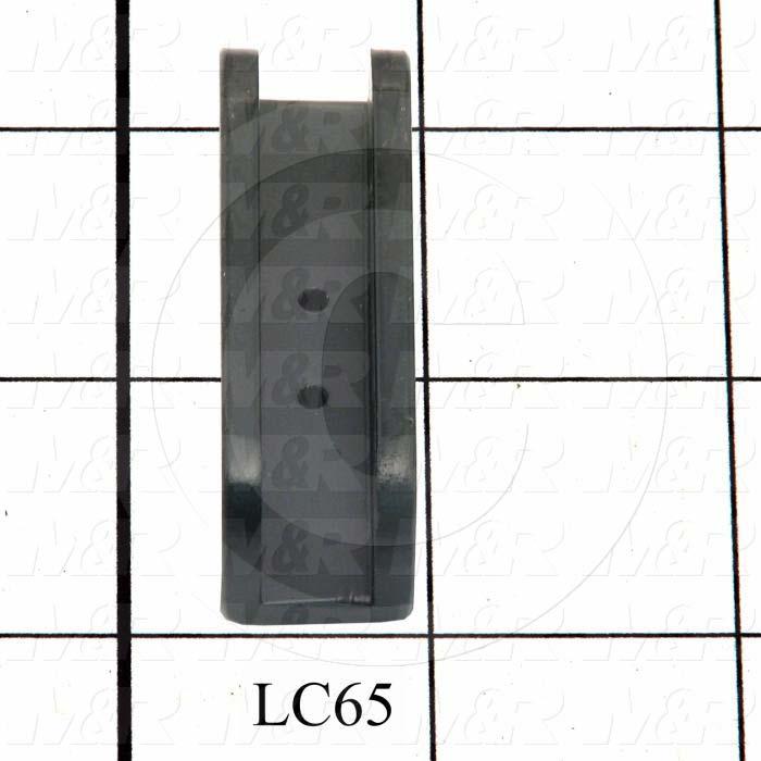 Fabricated Parts, Glass Clamp, 2.00 in. Length, 0.63 in. Width, 0.63 in. Height, 0.13 in. Thickness, Black Finish