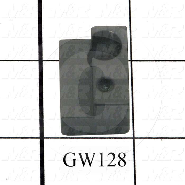 Fabricated Parts, Glass Support, 1.00 in. Length, 0.75 in. Width, 0.63 in. Height, Black Finish