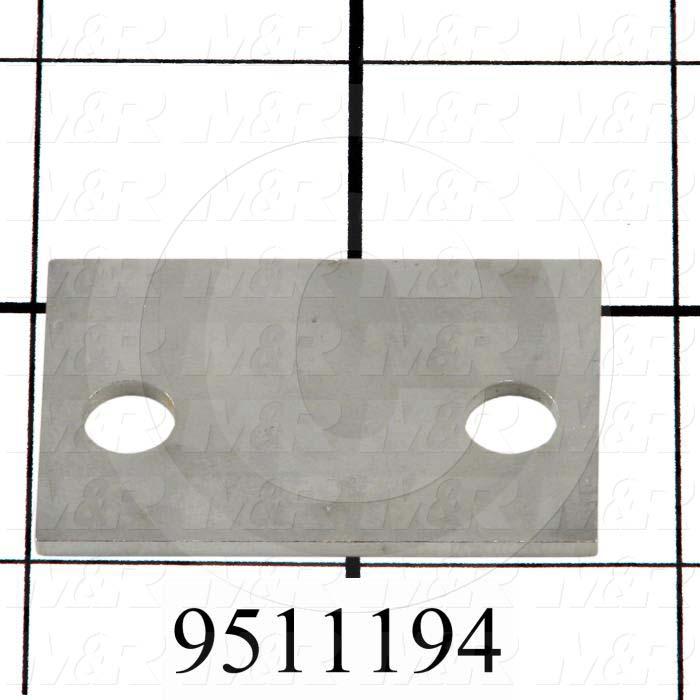 Fabricated Parts, Gripper Arm Shim, 1.75 in. Length, 1.14 in. Width, 14 GA Thickness