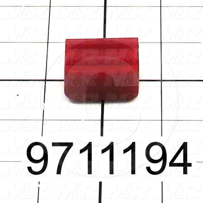 Fabricated Parts, Gripper Bottom Pad, 1.56 in. Length, 1.25 in. Width, 0.81 in. Height