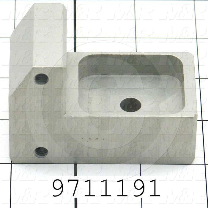 Fabricated Parts, Gripper Lift Cyl MTG block, 2.88 in. Length, 2.00 in. Width, 1.50 in. Height, Clear Anodized Finish