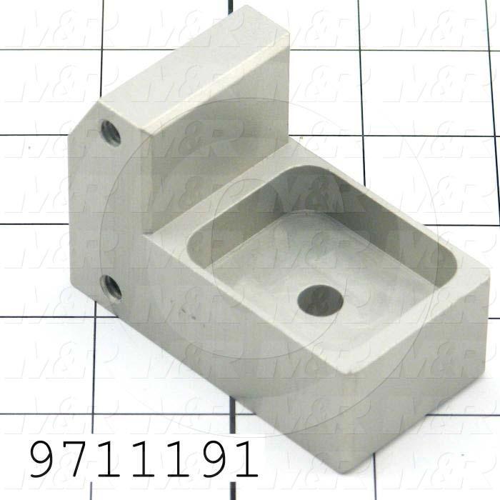 Fabricated Parts, Gripper Lift Cyl MTG block, 2.88 in. Length, 2.00 in. Width, 1.50 in. Height, Clear Anodized Finish