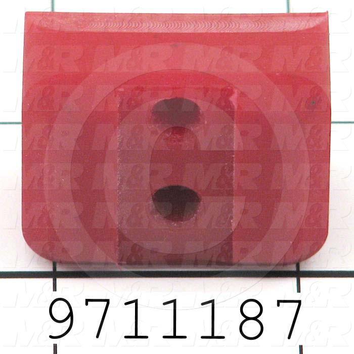 Fabricated Parts, Gripper Upper Pad, 1.25 in. Length, 0.63 in. Width, 0.56 in. Height