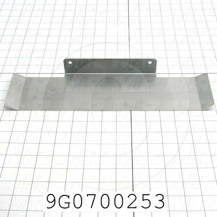 Fabricated Parts, Guide 4", 14.72 in. Length, 4.00 in. Width, 3.00 in. Height, 16 GA Thickness, Tumble Finish