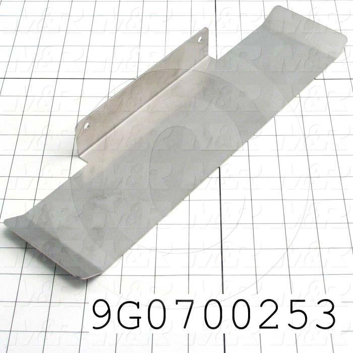Fabricated Parts, Guide 4", 14.72 in. Length, 4.00 in. Width, 3.00 in. Height, 16 GA Thickness, Tumble Finish