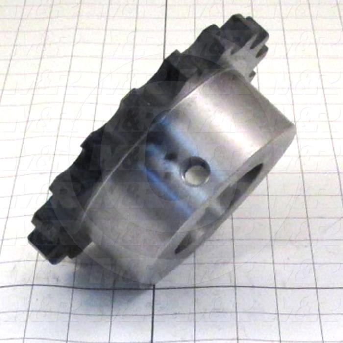 Fabricated Parts, Half Coupling 2-15/16 I.D., 2.63 in. Length, 8.16 in. Height