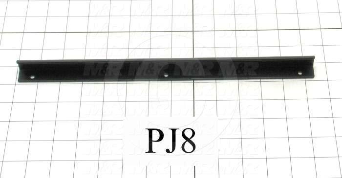 Fabricated Parts, Handle, 13.25 in. Length, 0.88 in. Width, 0.75 in. Height, 13 GA Thickness, Black Finish