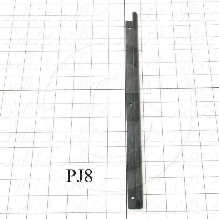 Fabricated Parts, Handle, 13.25 in. Length, 0.88 in. Width, 0.75 in. Height, 13 GA Thickness, Black Finish