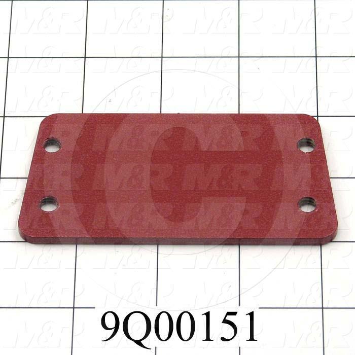 Fabricated Parts, Handle Washer, 4.00 in. Length, 2.00 in. Width, 10 GA Thickness