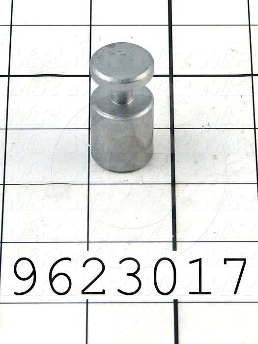 Fabricated Parts, Hanging Bolt, 4.43 in. Length, 0.375 in. Diameter, Painted High Tempreture Silver Finish