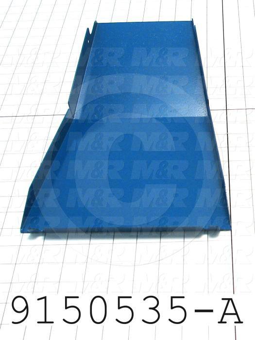 Fabricated Parts, Head Cover 16 Col, 12.58 in. Length, 10.40 in. Width, 4.69 in. Height, 18 GA Thickness, Painted Silver Blue Finish