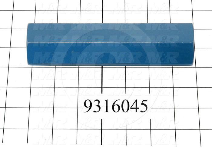 Fabricated Parts, Head Lift Chain Take-Up Nut, 4.25 in. Length, 1.06 in. Width, Painted Black Finish