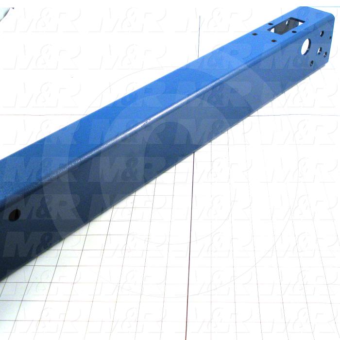Fabricated Parts, Head Tube Alpha 8 60x80, 72.06 in. Length, 4.00 in. Width, 3.00 in. Height, Painted Blue Finish
