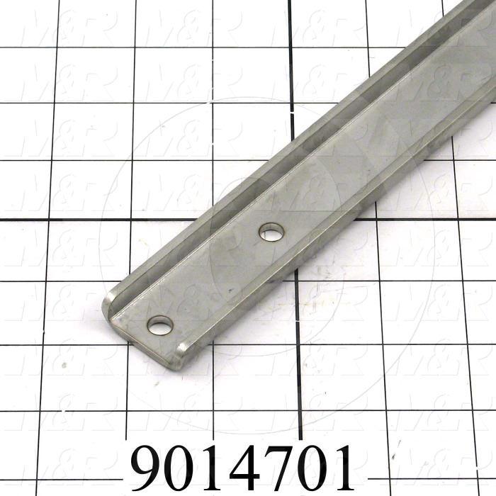 Fabricated Parts, Heat Panel Mtg. Rail, 19.75 in. Length, 1.25 in. Width, 0.44 in. Height, 11 GA Thickness