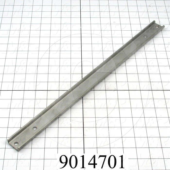 Fabricated Parts, Heat Panel Mtg. Rail, 19.75 in. Length, 1.25 in. Width, 0.44 in. Height, 11 GA Thickness