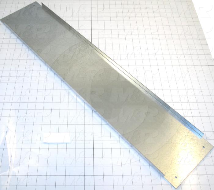 Fabricated Parts, Heat Shield 36, 34.00 in. Length, 7.00 in. Width, 0.75 in. Height, 14 GA Thickness