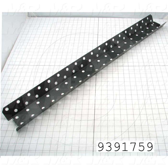 Fabricated Parts, Heat Shield, 38.62 in. Length, 4.57 in. Width, 20 GA Thickness