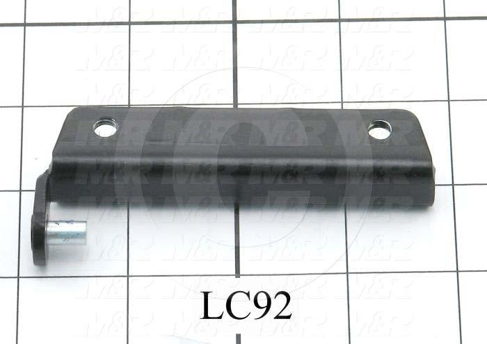 Fabricated Parts, Hinge, Male Half, 3.53 in. Length, 0.50 in. Width, 0.75 in. Height, Black Finish