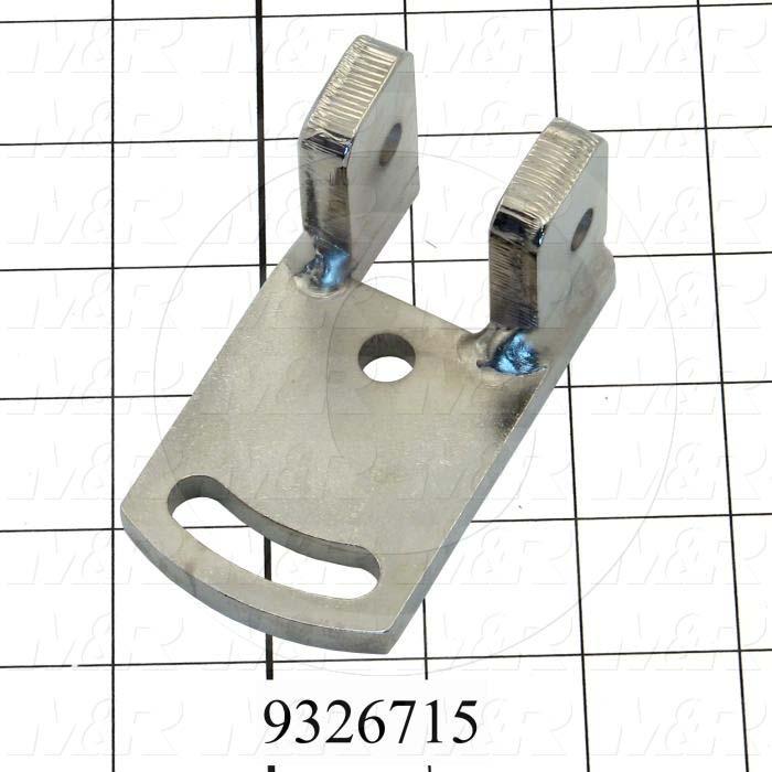Fabricated Parts, Holder Bracket Weldment, 1.50 in. Length, 1.50 in. Width, 3.00 in. Height
