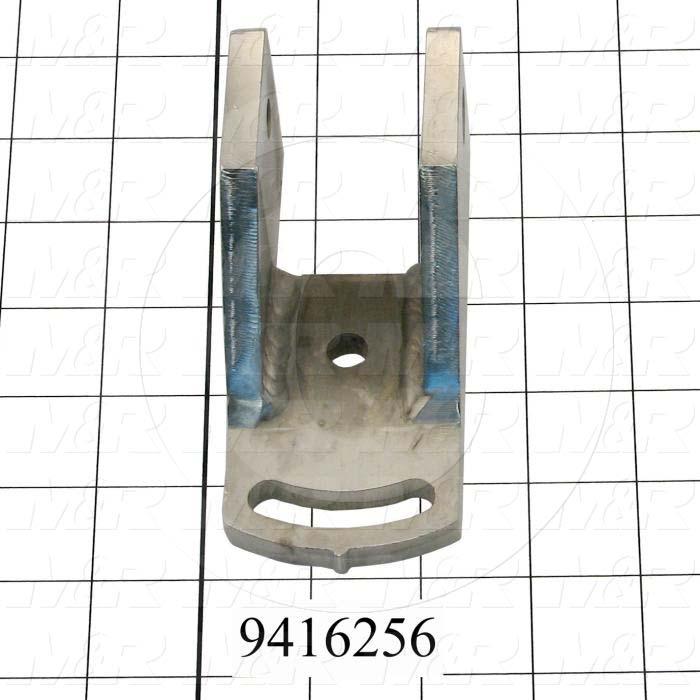 Fabricated Parts, Holder Weldment R.H., 4.90 in. Length, 2.25 in. Width, 2.12 in. Height, Nickel Plated Finish