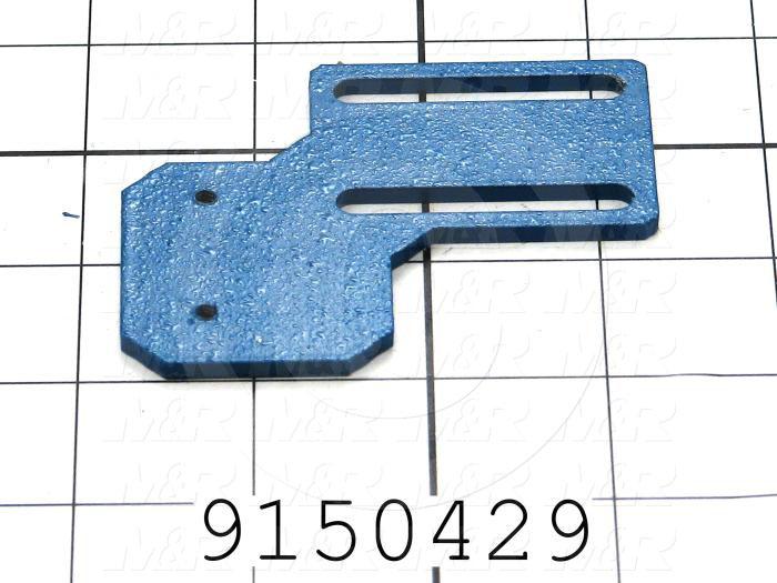 Fabricated Parts, Home Proximity Mounting Bracket, 3.11 in. Length, 2.63 in. Width, 11 GA Thickness, Painted Blue Finish