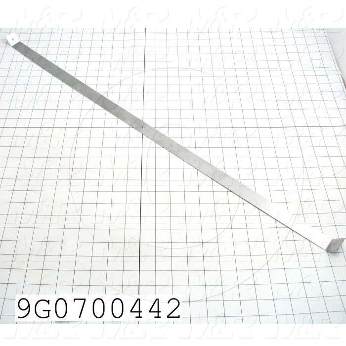 Fabricated Parts, Horizontal Loop, 33.94 in. Length, 1.00 in. Width, 18 GA Thickness