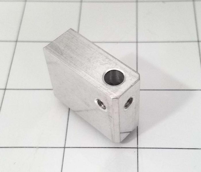 Fabricated Parts, Horn Mtg Brkt 1.25"L, 1.25 in. Length, 1.00 in. Width, 0.50 in. Thickness, Tumble Finish