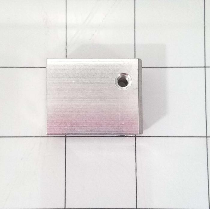 Fabricated Parts, Horn Mtg Brkt 1.25"L, 1.25 in. Length, 1.00 in. Width, 0.50 in. Thickness, Tumble Finish