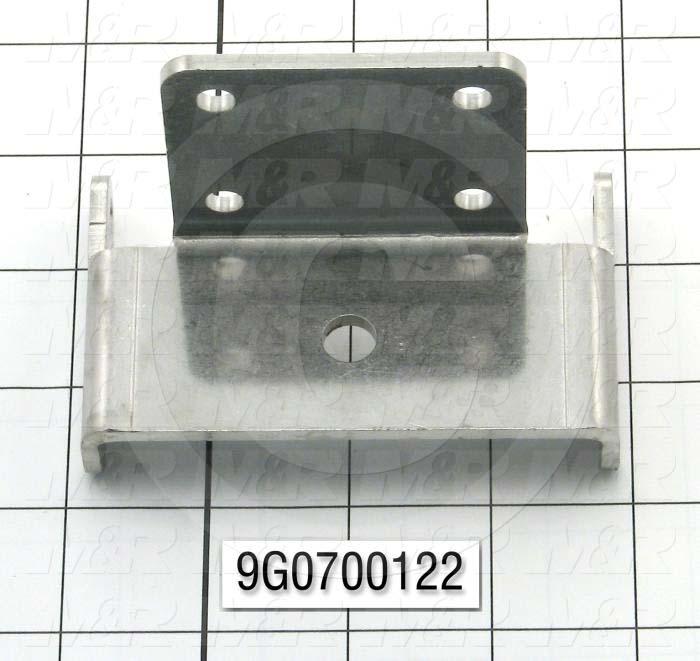 Fabricated Parts, Horn Pivot Bracket, 3.75 in. Length, 2.19 in. Width, 0.75 in. Height, 10 GA Thickness