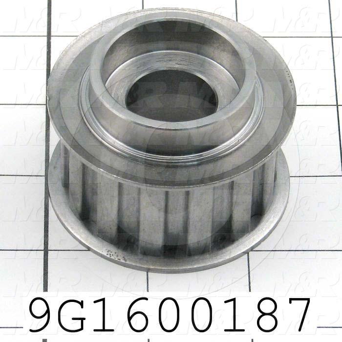 Fabricated Parts, Idler Roller Pulley, 1.63 in. Height, 2.44 in. Diameter