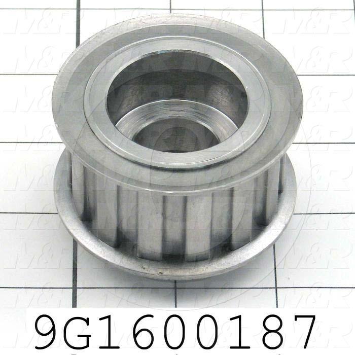 Fabricated Parts, Idler Roller Pulley, 1.63 in. Height, 2.44 in. Diameter