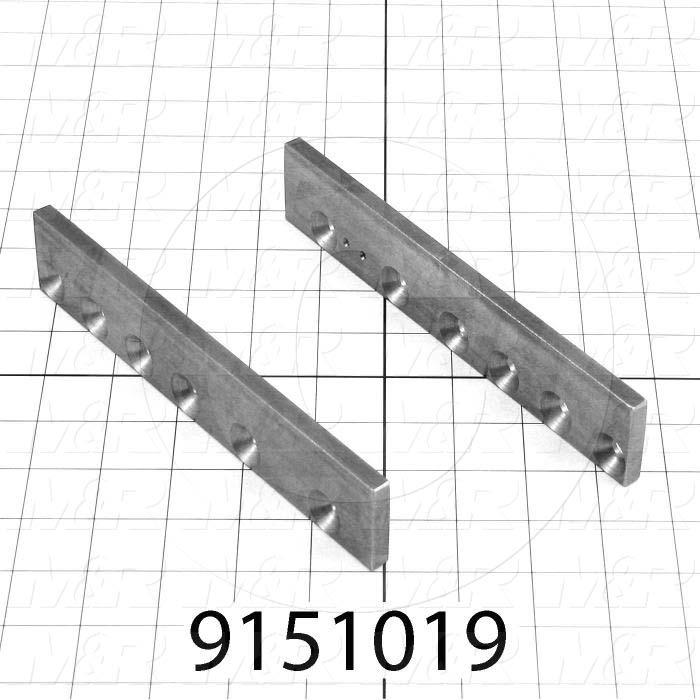 Fabricated Parts, Index Clevis Guide, 7.88 in. Length, 1.50 in. Width, 0.19 in. Thickness