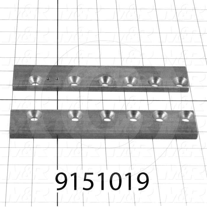 Fabricated Parts, Index Clevis Guide, 7.88 in. Length, 1.50 in. Width, 0.19 in. Thickness