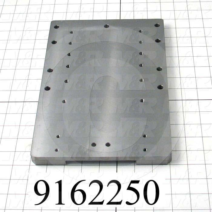 Fabricated Parts, Index Mount Plate, 12.13 in. Length, 8.00 in. Width, 0.74 in. Thickness