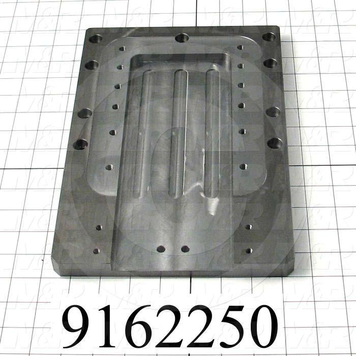 Fabricated Parts, Index Mount Plate, 12.13 in. Length, 8.00 in. Width, 0.74 in. Thickness
