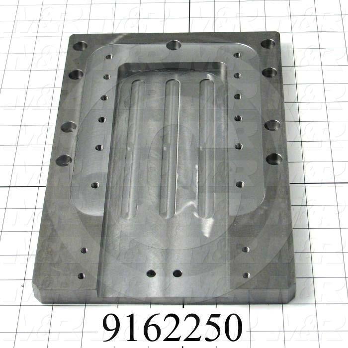 Fabricated Parts, Index Mount Plate, 12.13 in. Length, 8.00 in. Width, 0.74 in. Thickness