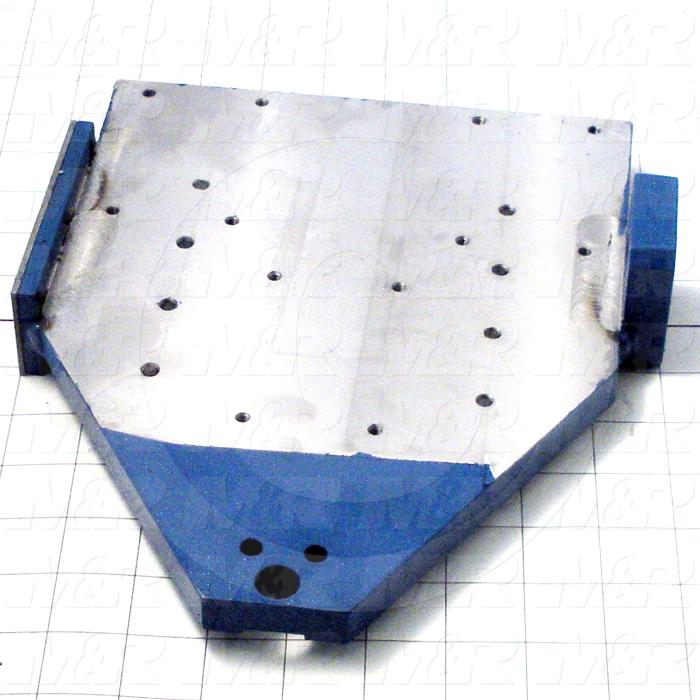 Fabricated Parts, Index Mount Plate Assembly, 10.38 in. Length, 8.00 in. Width, 2.00 in. Height