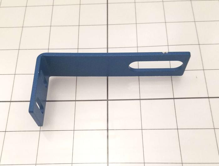 Fabricated Parts, Index On Prox Mtg Brkt, 4.25 in. Length, 1.88 in. Width, 1.00 in. Height, 11 GA Thickness, Painted Blue Finish