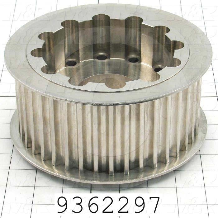 Fabricated Parts, Index Sprocket, 3.68 in. Width, 7.20 in. Diameter