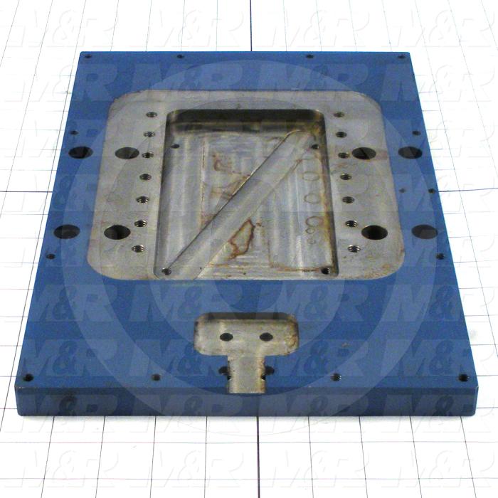 Fabricated Parts, Indexer Mounting Plate, 14.25 in. Length, 9.00 in. Width, 0.75 in. Thickness