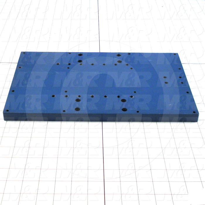 Fabricated Parts, Indexer Mounting Plate, 14.25 in. Length, 9.00 in. Width, 0.75 in. Thickness