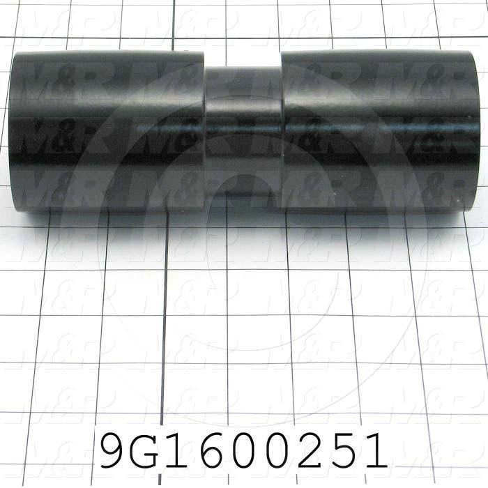 Fabricated Parts, Infeed Belt Idler Roller Split Belt, 7.50 in. Length, 2.70 in. Diameter, Semi-Gloss Black Finish