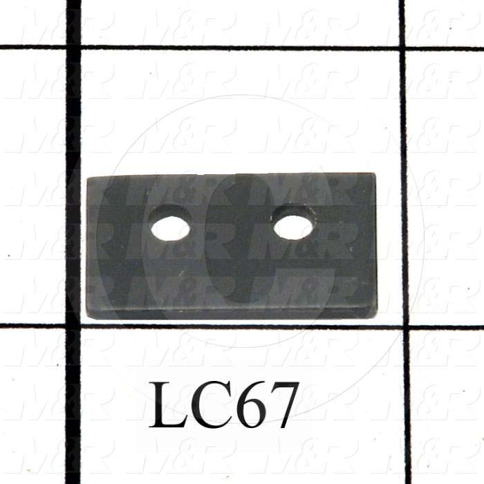 Fabricated Parts, Keeper Spacer, 0.88 in. Length, 0.50 in. Width, 16 GA Thickness, Black Finish