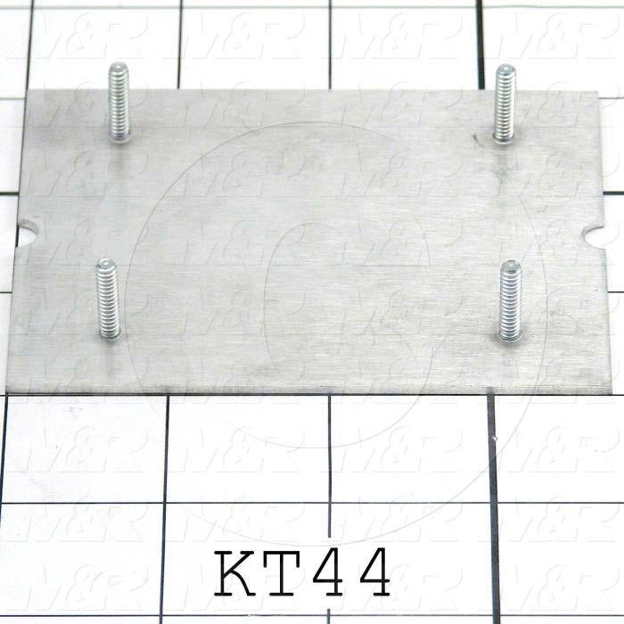 Fabricated Parts, Keypad Base, 3.72 in. Length, 3.00 in. Width, 0.063 in. Thickness